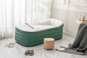 Thermae Studio Inflatable Bathtub for Adults, Portable, suitable for Outdoor. Olive Green